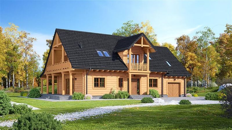 Projekty domów z bali
